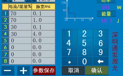 AK（中国）一站式服务平台激光焊接机参数设置界面